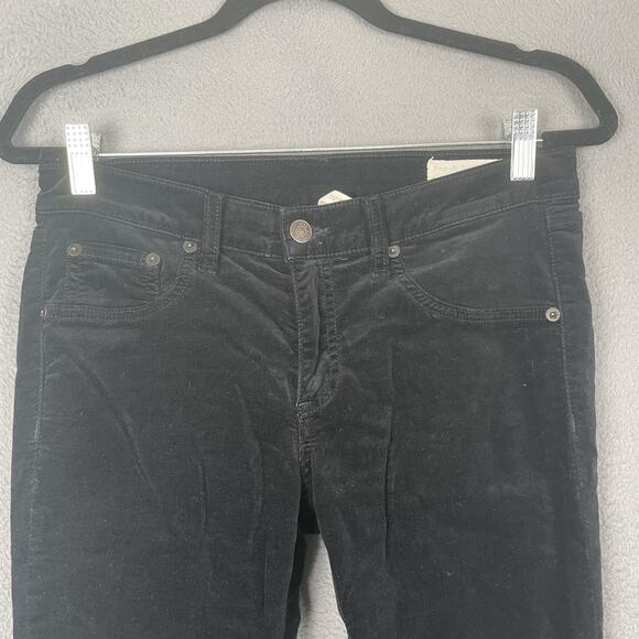 Rag & Bone Legging Jeans Womens 28 Black Velvet Skinny Stretch Pants Made USA - Picture 2 of 12